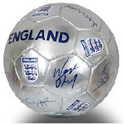 England Metallic Signature Ball - Silver - Size 5