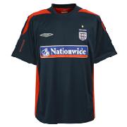 England Nationwide Poly T-Shirt - Dark Navy/Vermillion