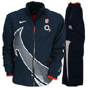 England Rugby Warm Up Tracksuit - Obsidian/White