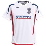 England Training Shirt - White/Bright Navy/Vermillion - Kids