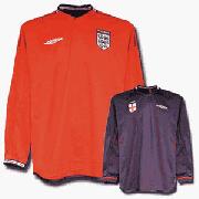 02-03 England Away L/S Shirt - Reversible
