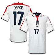 03-04 England Home Shirt + No.17 Defoe