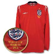 04-05 England Away L/S Shirt + 1966 W/C Winners Embroidery