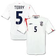 05-07 England Home Shirt + No.5 Terry