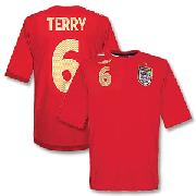 06-08 England Away Shirt + No.6 Terry
