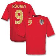 06-08 England Away Shirt + No.9 Rooney