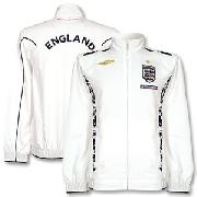07-08 England Anthem Jacket - White/Dark Navy/Red