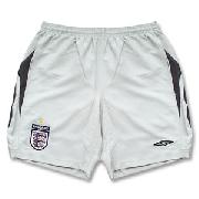 07-08 England Training Shorts - Light Grey/Dark Grey