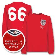 1966 England World Cup Winners L/S Jersey - Red