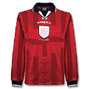 97-99 England Away L/S Shirt - Players
